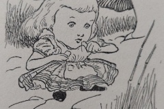 G. W. Backhouse - Alice shrinks after nibbling from the mushroom - Alice in Wonderland