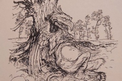 Arthur Rackham- The Gryphon Sleeping - Alice in Wonderland