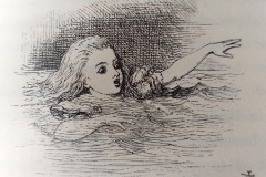 John Tenniel - The pool of tears - Alice in Wonderland