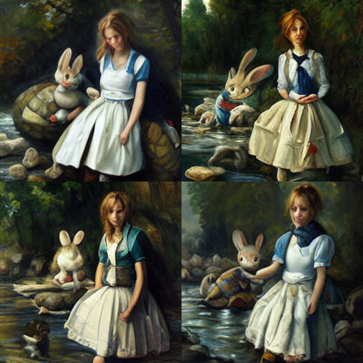 Alice running after the rabbit - Yonatan Hyman - midjourney 2