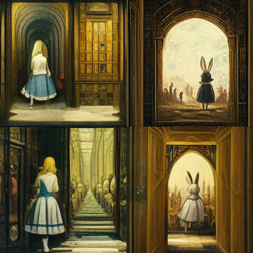 Alice in the Hall of Doors - Yonatan Hyman - Midjourney 3