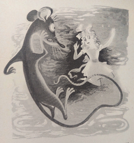 Andre-Jourcin-Alice-au-pays-des-Merveilles-9-Alice-swimming-Mouse